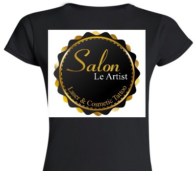 Custom Womens Soft Style 100% Cotton Black T-Shirt