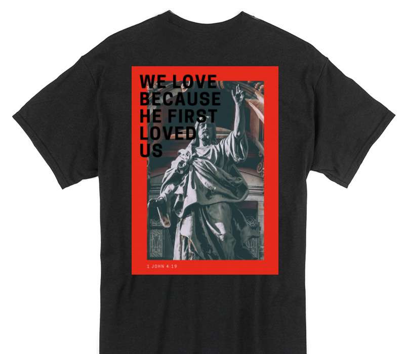 Custom Gildan 100% Cotton Black T-Shirt
