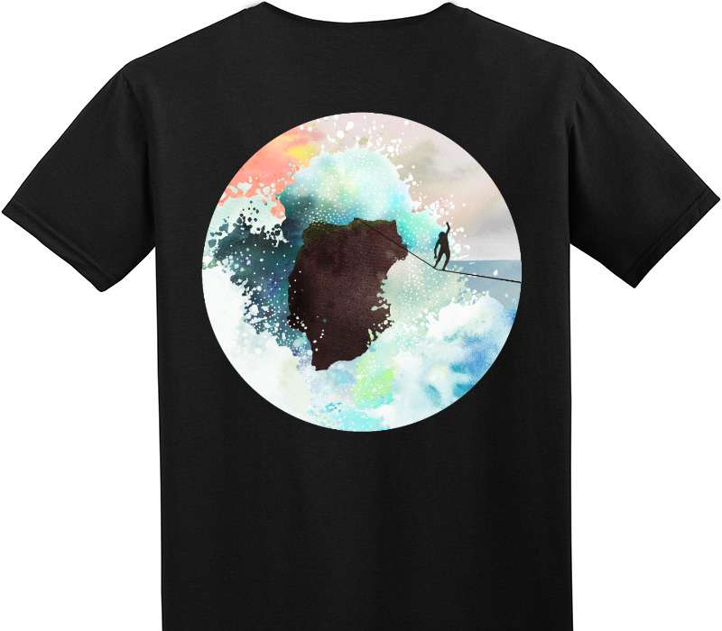 Custom Adult Soft Style 100% Cotton Black T-Shirt