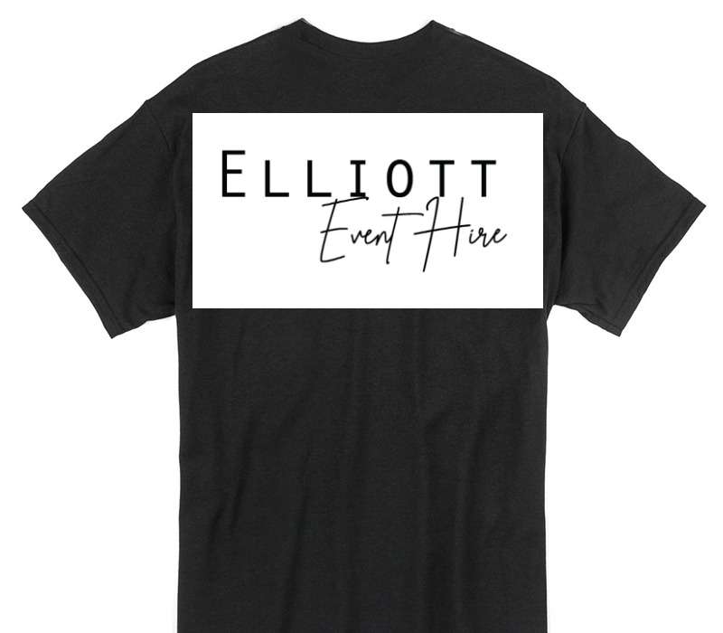 Custom Gildan 100% Cotton Black T-Shirt