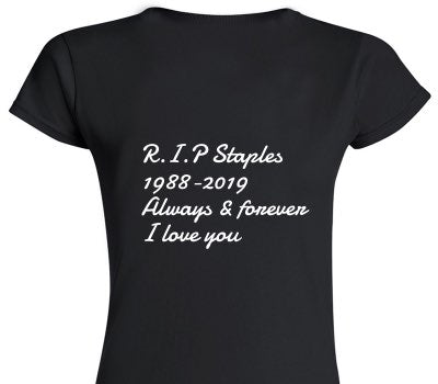 Custom Womens Soft Style 100% Cotton Black T-Shirt