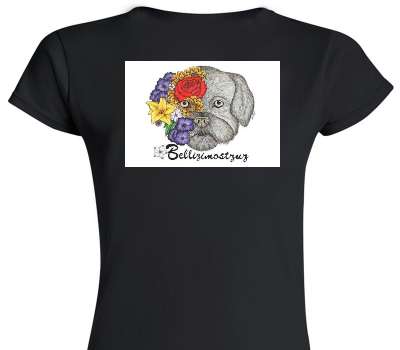 Custom Womens Soft Style 100% Cotton Black T-Shirt
