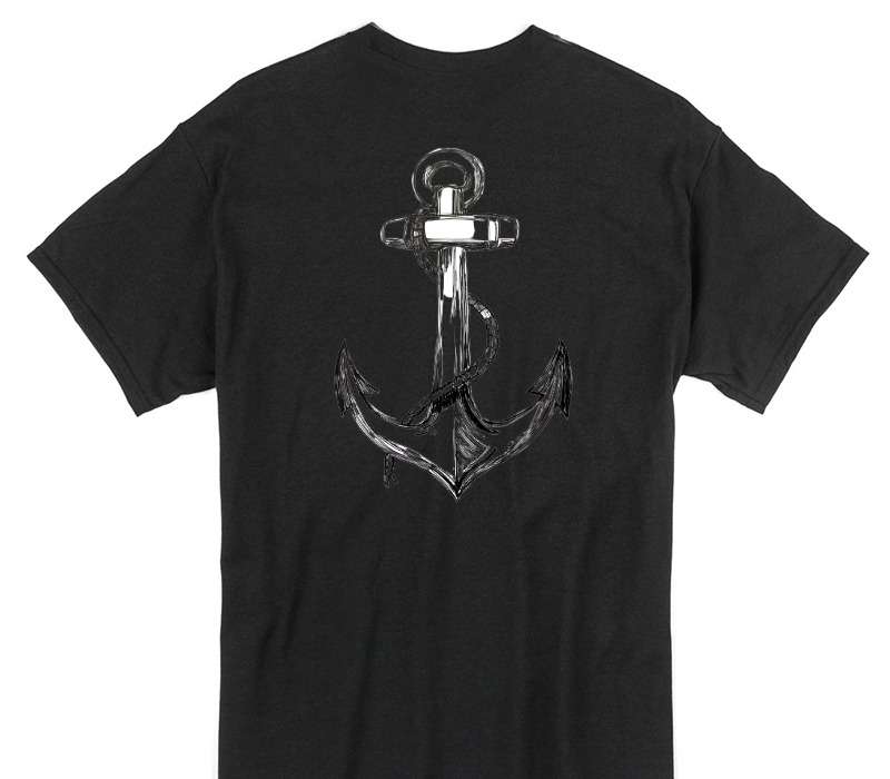 Custom Gildan 100% Cotton Black T-Shirt