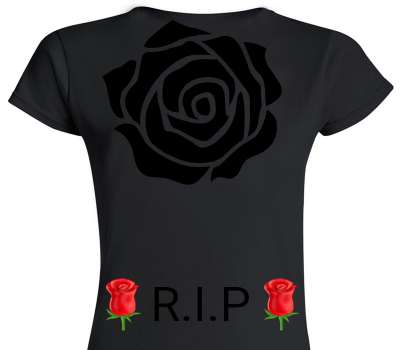 Custom Womens Soft Style 100% Cotton Black T-Shirt