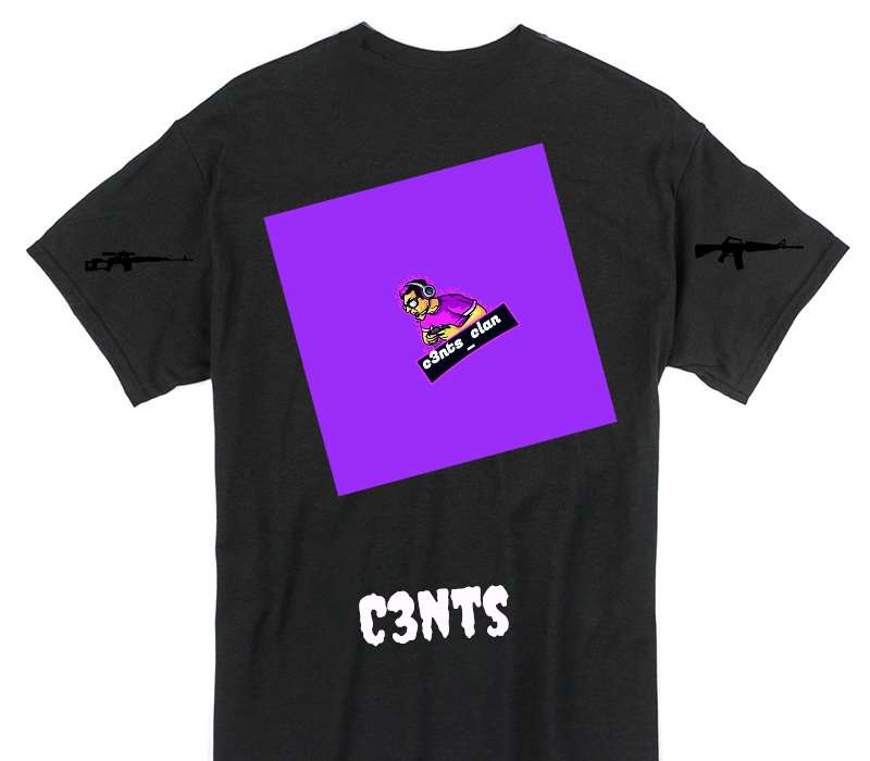 Custom Gildan 100% Cotton Black T-Shirt