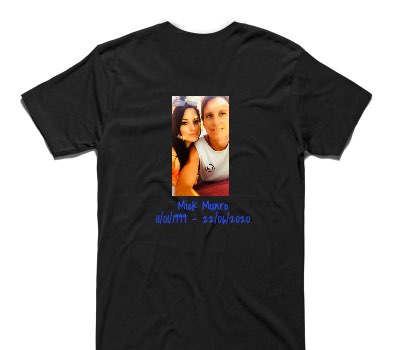 Custom AS Colour 100% Cotton Black T-Shirt