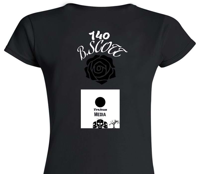 Custom Womens Soft Style 100% Cotton Black T-Shirt