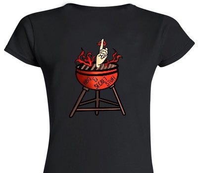 Custom Womens Soft Style 100% Cotton Black T-Shirt