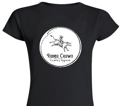 Custom Womens Soft Style 100% Cotton Black T-Shirt