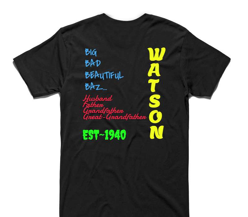 Custom AS Colour 100% Cotton Black T-Shirt