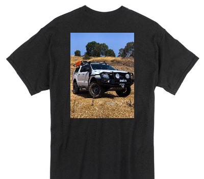 Custom Gildan 100% Cotton Black T-Shirt