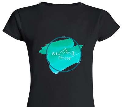 Custom Womens Soft Style 100% Cotton Black T-Shirt