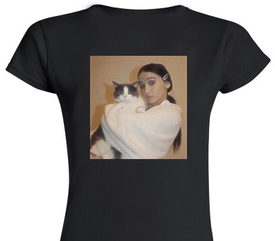Custom Womens Soft Style 100% Cotton Black T-Shirt