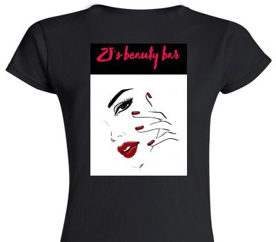 Custom Womens Soft Style 100% Cotton Black T-Shirt