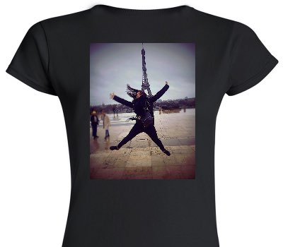 Custom Womens Soft Style 100% Cotton Black T-Shirt