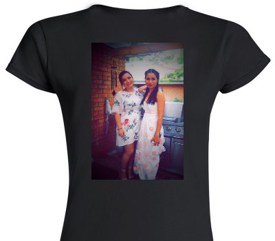 Custom Womens Soft Style 100% Cotton Black T-Shirt