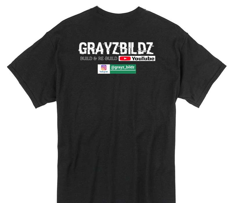 Custom Gildan 100% Cotton Black T-Shirt