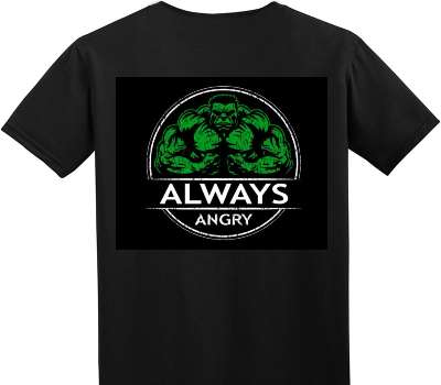 Custom Adult Soft Style 100% Cotton Black T-Shirt