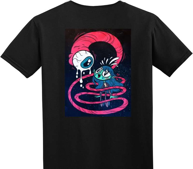 Custom Adult Soft Style 100% Cotton Black T-Shirt