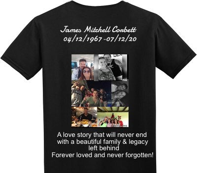 Custom Adult Soft Style 100% Cotton Black T-Shirt