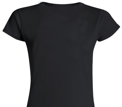 Custom Womens Soft Style 100% Cotton Black T-Shirt