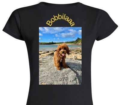 Custom Womens Soft Style 100% Cotton Black T-Shirt