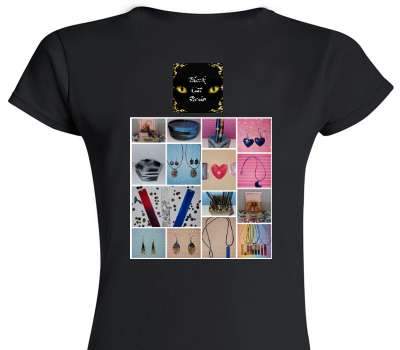 Custom Womens Soft Style 100% Cotton Black T-Shirt