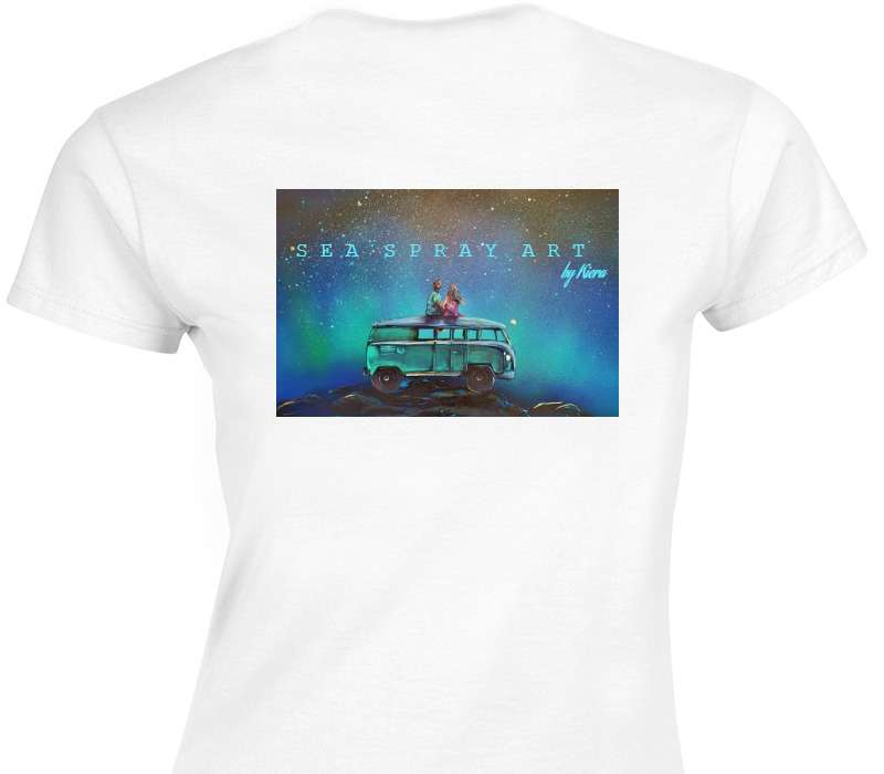 Custom Womens Soft Style 100% Cotton White T-Shirt