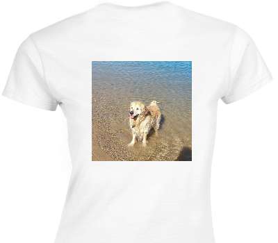 Custom Womens Soft Style 100% Cotton White T-Shirt