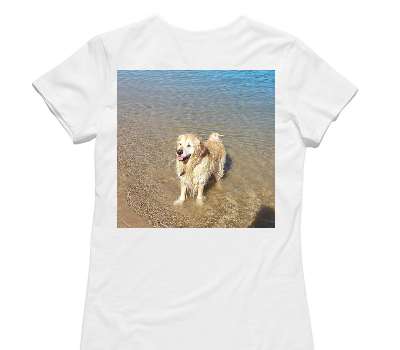 Custom Womens AS Colour 100% Cotton White T-Shirt