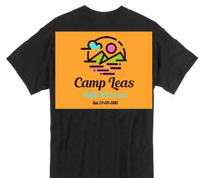 Custom Gildan 100% Cotton Black T-Shirt