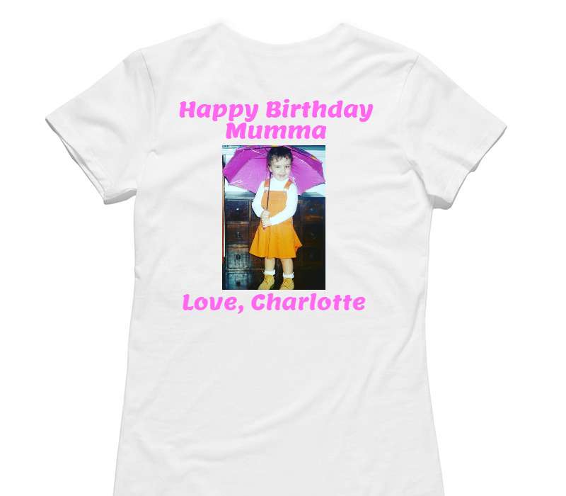 Custom Womens AS Colour 100% Cotton White T-Shirt