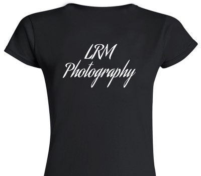Custom Womens Soft Style 100% Cotton Black T-Shirt