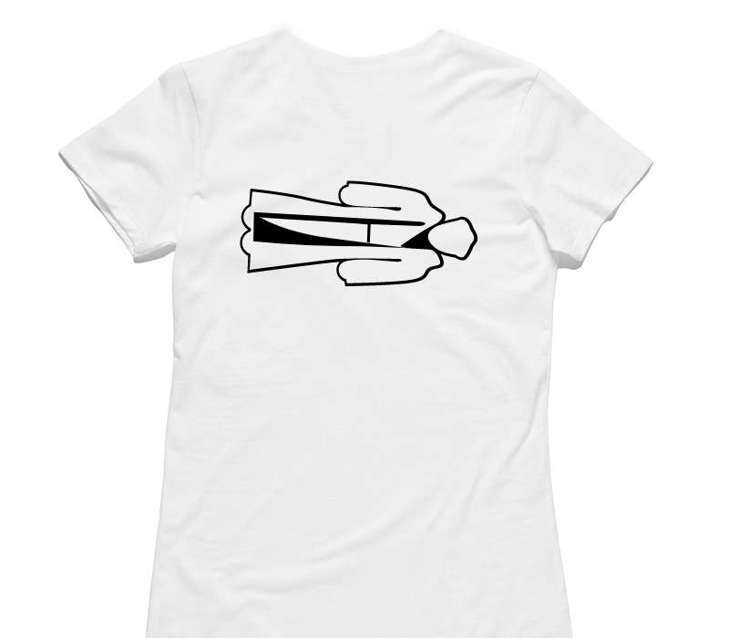 Custom Womens AS Colour 100% Cotton White T-Shirt
