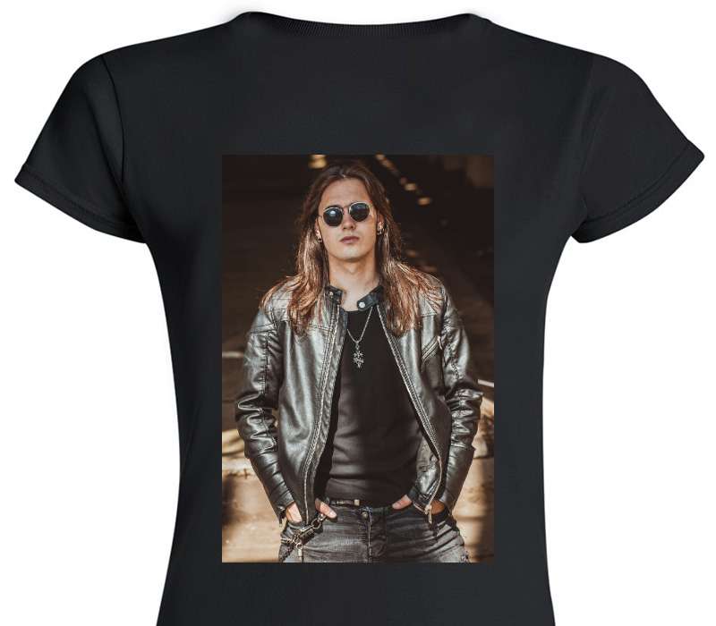 Custom Womens Soft Style 100% Cotton Black T-Shirt