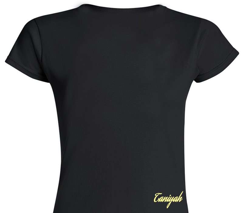 Custom Womens Soft Style 100% Cotton Black T-Shirt