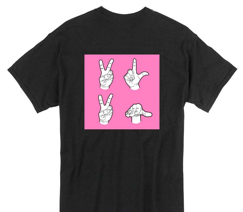 Custom Gildan 100% Cotton Black T-Shirt