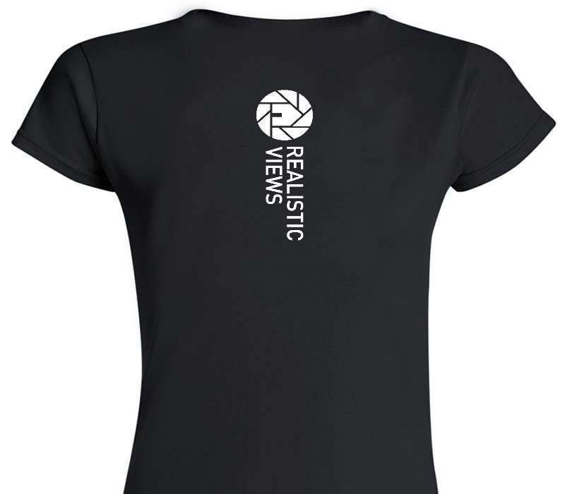 Custom Womens Soft Style 100% Cotton Black T-Shirt