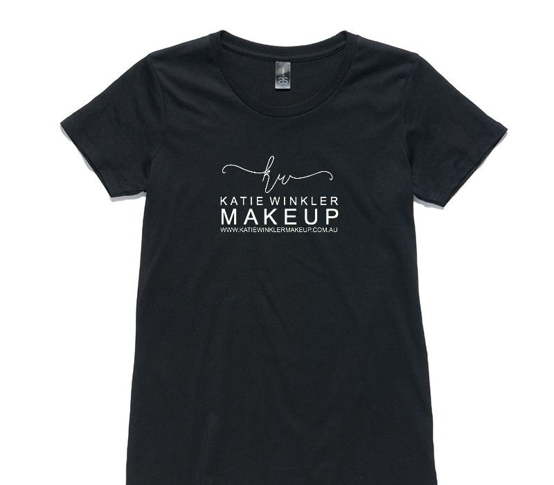 Custom Womens AS Colour 100% Cotton Black T-Shirt