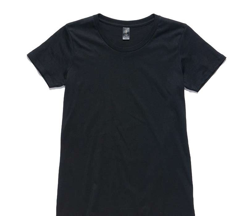 Custom Womens AS Colour 100% Cotton Black T-Shirt