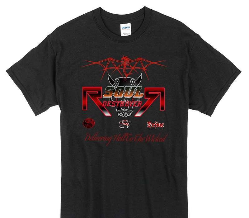 Custom Gildan 100% Cotton Black T-Shirt