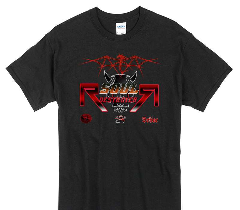 Custom Gildan 100% Cotton Black T-Shirt