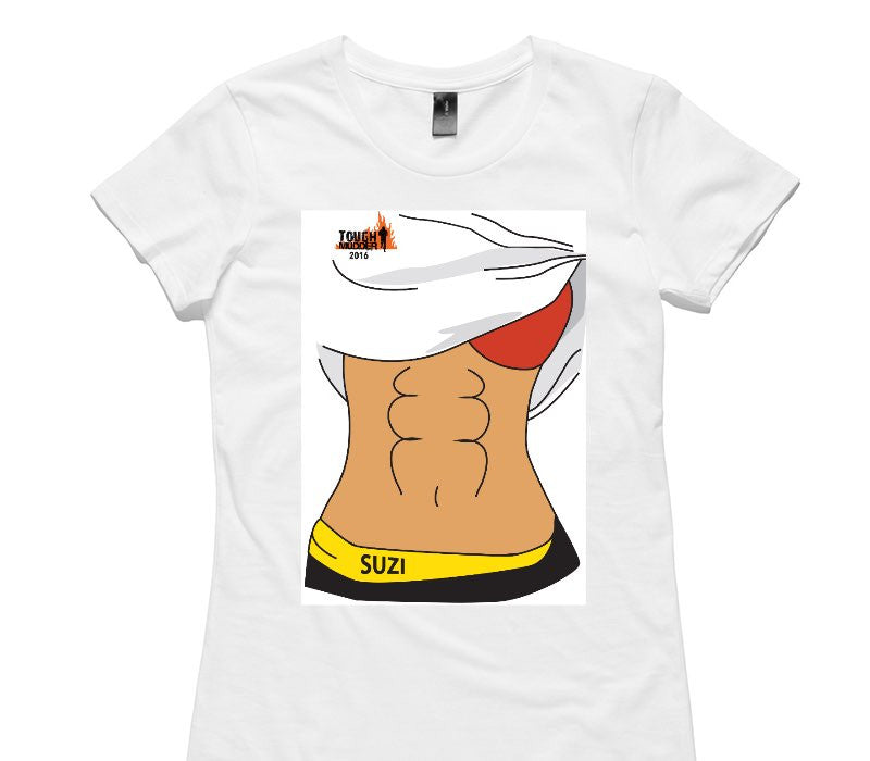 Custom Womens AS Colour 100% Cotton White T-Shirt