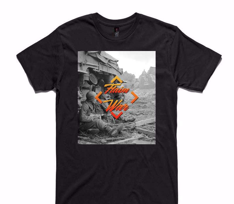 Custom AS Colour 100% Cotton Black T-Shirt