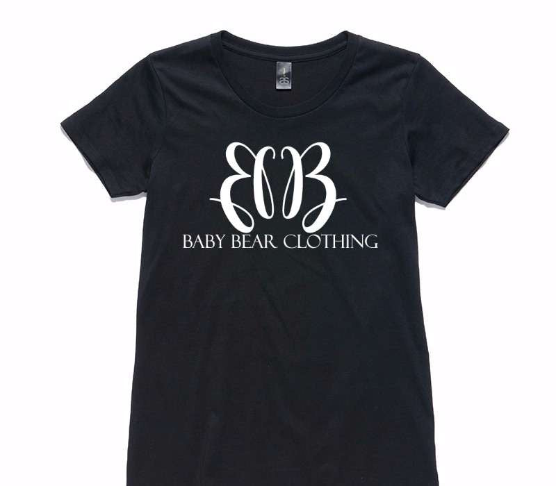 Custom Womens AS Colour 100% Cotton Black T-Shirt