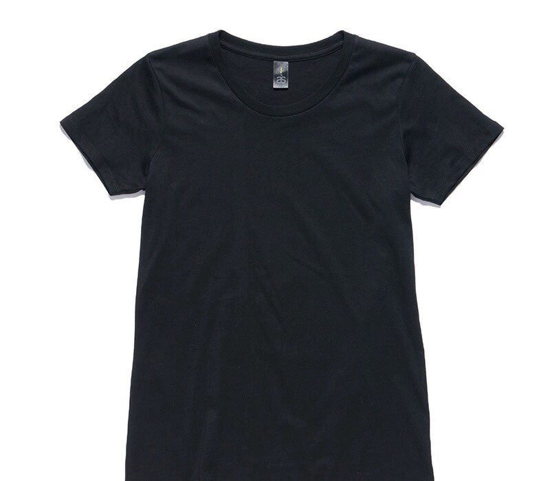 Custom Womens AS Colour 100% Cotton Black T-Shirt