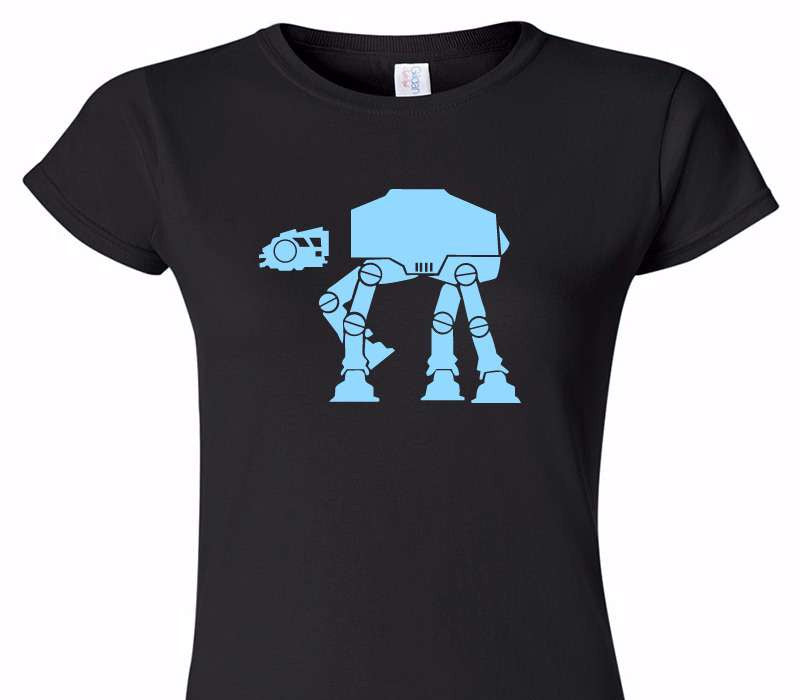 Custom Womens Soft Style 100% Cotton Black T-Shirt