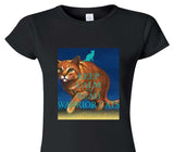 Custom Womens Soft Style 100% Cotton Black T-Shirt