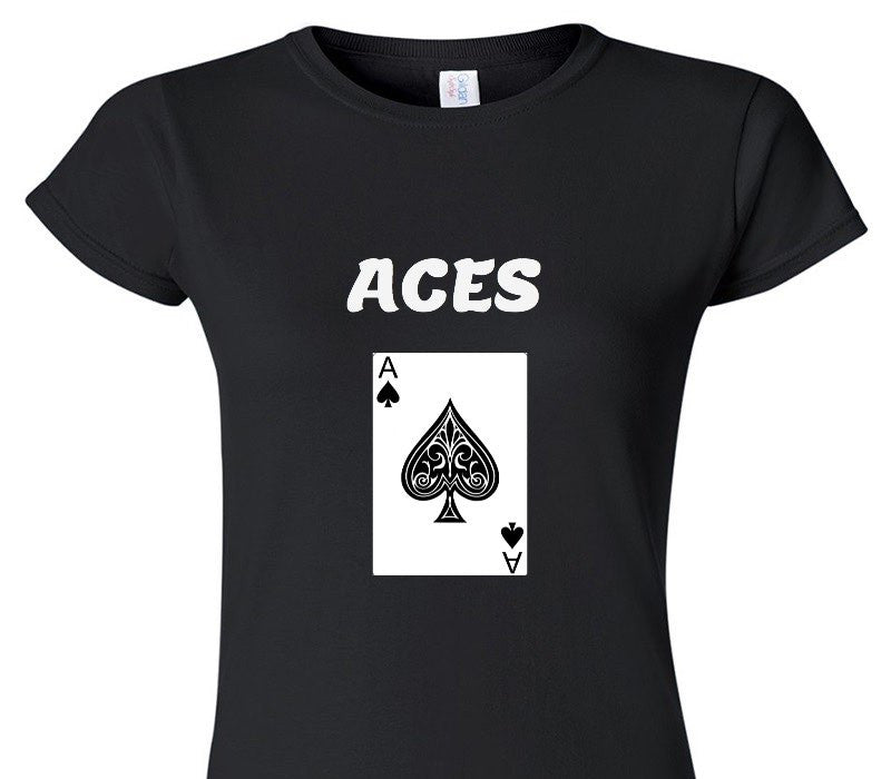Custom Womens Soft Style 100% Cotton Black T-Shirt