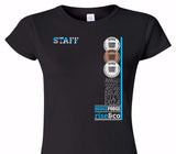 Custom Womens Soft Style 100% Cotton Black T-Shirt